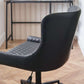 Luxe Office Chair In Black Faux Leather