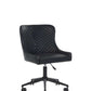Luxe Office Chair In Black Faux Leather