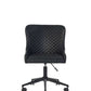 Luxe Office Chair In Black Faux Leather