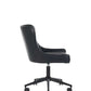 Luxe Office Chair In Black Faux Leather