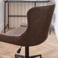 Luxe Office Chair In Brown Faux Leather