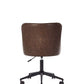Luxe Office Chair In Brown Faux Leather