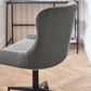 Luxe Office Chair In Grey Velvet