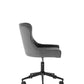 Luxe Office Chair In Grey Velvet