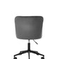 Luxe Office Chair In Grey Velvet