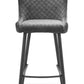 Luxe Velvet Bar Stool - Grey