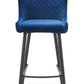 Luxe Velvet Bar Stool - Blue