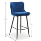Luxe Velvet Bar Stool - Blue