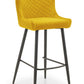 Luxe Velvet Bar Stool - Mustard