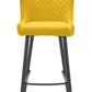 Luxe Velvet Bar Stool - Mustard