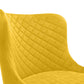 Luxe Velvet Bar Stool - Mustard