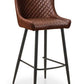 Luxe Faux Leather Barstool - Brown
