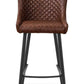 Luxe Faux Leather Barstool - Brown
