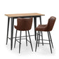 Luxe Faux Leather Barstool - Brown