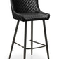 Luxe Faux Leather Barstool - Black