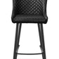 Luxe Faux Leather Barstool - Black
