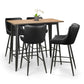 Luxe Faux Leather Barstool - Black