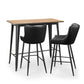 Luxe Faux Leather Barstool - Black