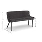 Luxe High Back Bench - Grey