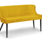 Luxe High Back Bench - Mustard