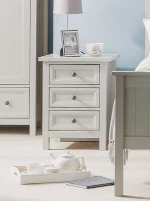 Maine 3 Drawer Bedside - Dove Grey