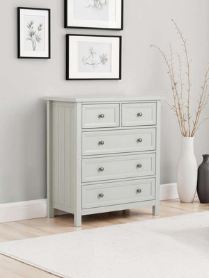 Maine 3 + 2 Drawer Chest - Dove Grey