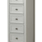 Maine 5 Drawer Tall Chest - Dove Grey