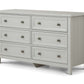 Maine 6 Drawer Wide Chest - Dove Grey