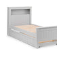 Maine Bookcase 90cm Single Bed - Dove Grey