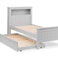 Maine Bookcase 90cm Single Bed - Dove Grey
