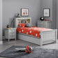 Maine Bookcase 90cm Single Bed - Dove Grey