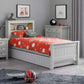 Maine Bookcase 90cm Single Bed - Dove Grey