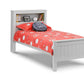Maine Bookcase 90cm Single Bed - Dove Grey