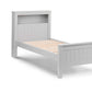 Maine Bookcase 90cm Single Bed - Dove Grey