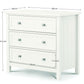 Maine 3 Drawer Wide Chest - Surf White
