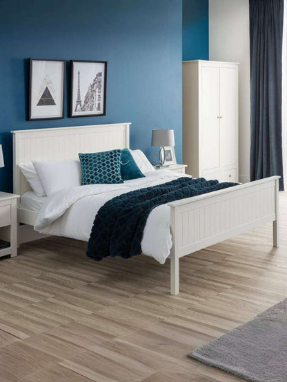 Maine 150cm King Bed - Surf White