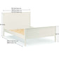 Maine 150cm King Bed - Surf White
