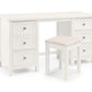 Maine Dressing Stool - Surf White
