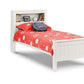 Maine Bookcase 90cm Single Bed - Surf White