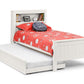 Maine Bookcase 90cm Single Bed - Surf White