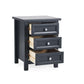 Maine 3 Drawer Bedside - Anthracite