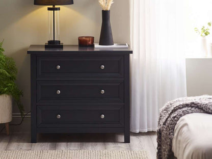 Maine 3 Drawer Wide Chest - Anthracite