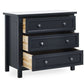 Maine 3 Drawer Wide Chest - Anthracite