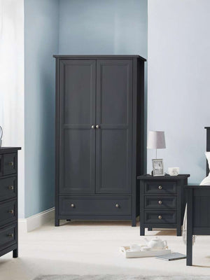 Maine 2 Door Combination Wardrobe - Anthracite