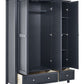 Maine 3 Door Combination Wardrobe - Anthracite