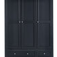 Maine 3 Door Combination Wardrobe - Anthracite