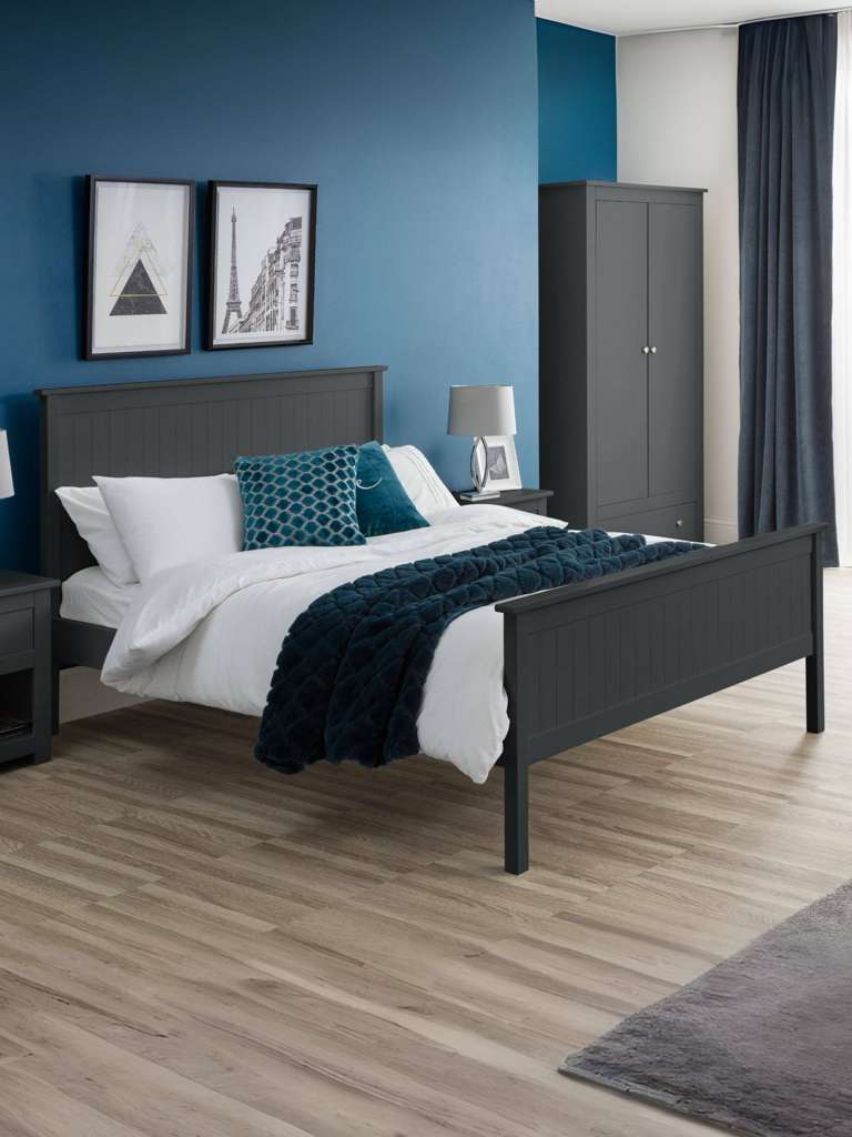 Maine 90cm Single Bed - Anthracite