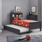 Maine Bookcase 90cm Single Bed - Anthracite