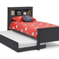 Maine Bookcase 90cm Single Bed - Anthracite