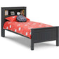 Maine Bookcase 90cm Single Bed - Anthracite